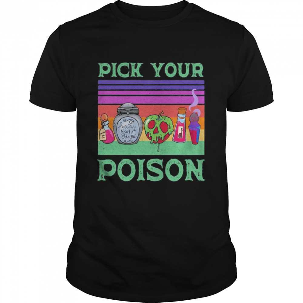 Awesome Retro Pick Your Poison Halloween T- Classic Men's T-shirt