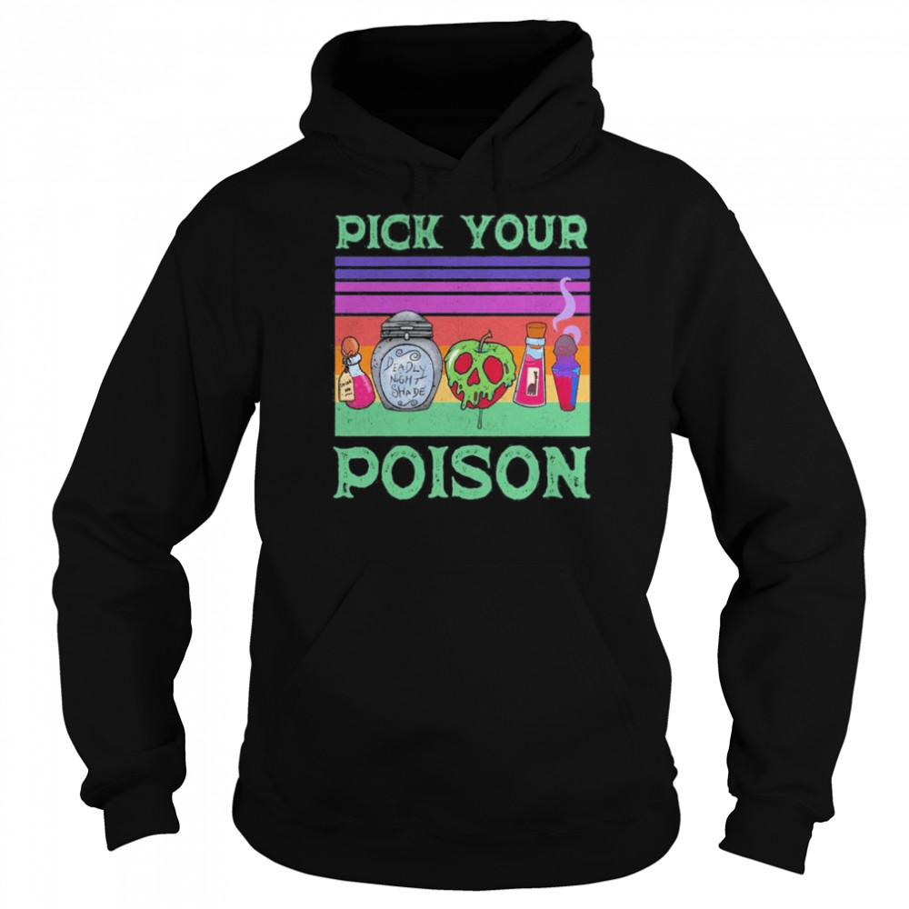 Awesome Retro Pick Your Poison Halloween T- Unisex Hoodie