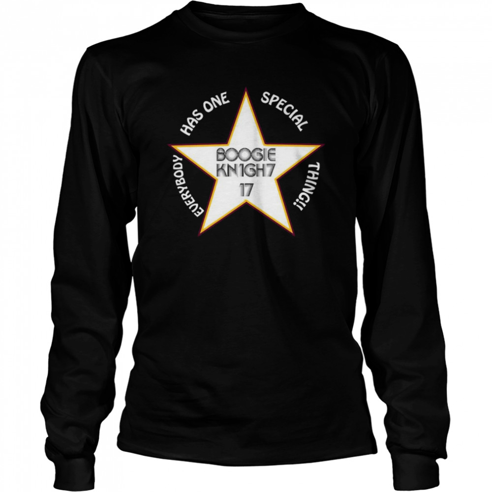 Boogie Knight One Special Thing Dirk Diggler Inspired Movie Logo T- Long Sleeved T-shirt