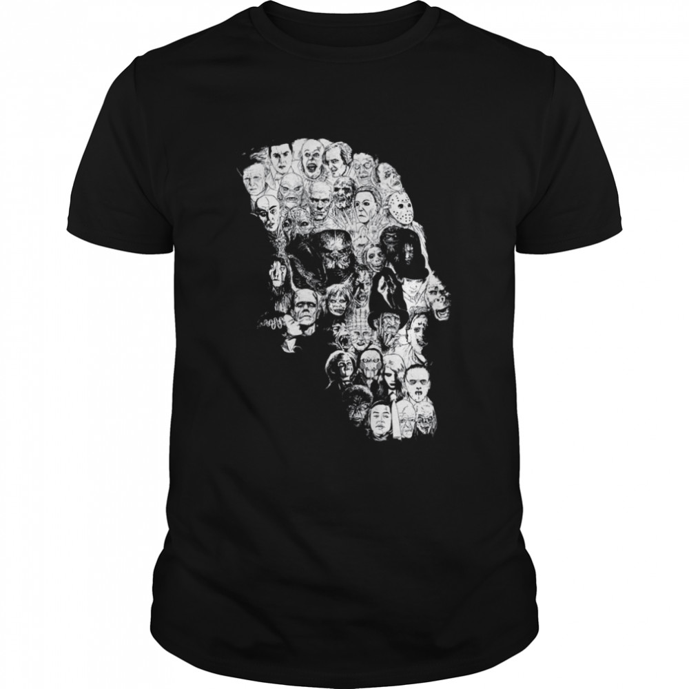 Horror Icons Skull By Halloween Characters shirt