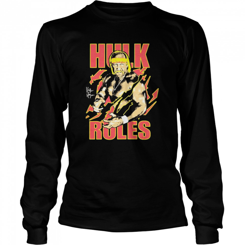 Hulk Hogan Neon Collection Signature T- Long Sleeved T-shirt