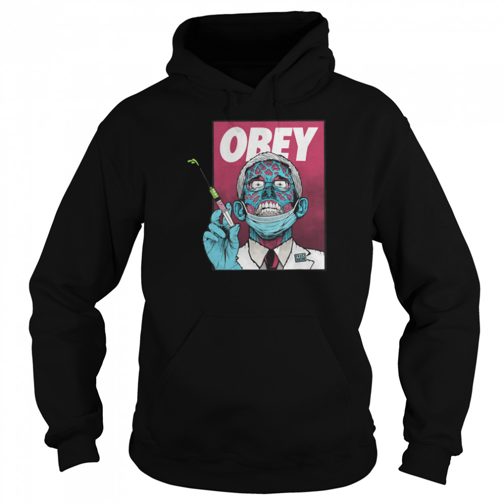 Obey Zombie Fauci Fauci Ouchie Political  Unisex Hoodie