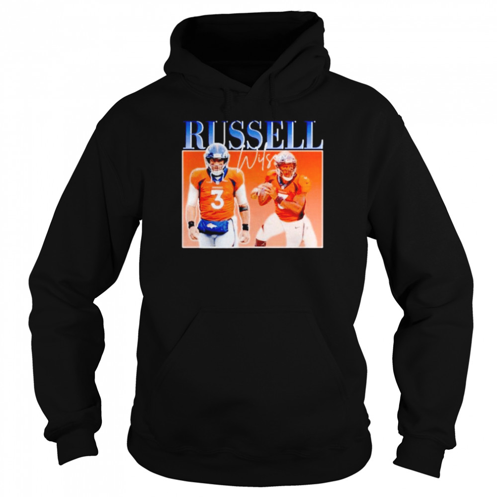 Russell Wilson Denver Broncos vintage retro shirt Unisex Hoodie