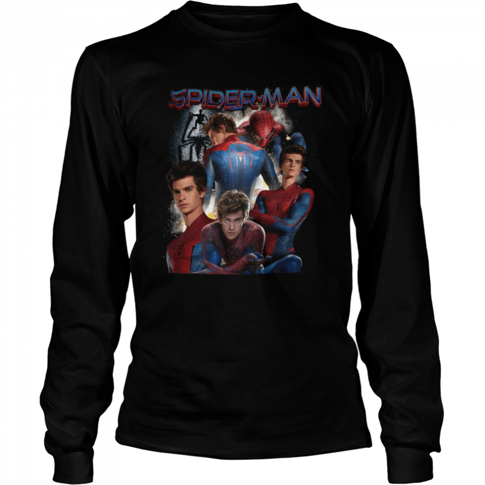 Spider Man Andrew Garfield Marvel Superhero Graphic shirt Long Sleeved T-shirt