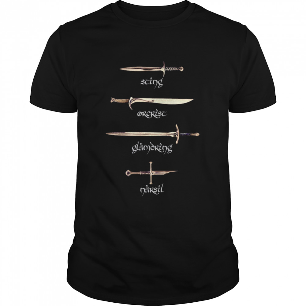 Swords Sting Orcrist Glamdring Narsil Fantasy shirt Classic Men's T-shirt