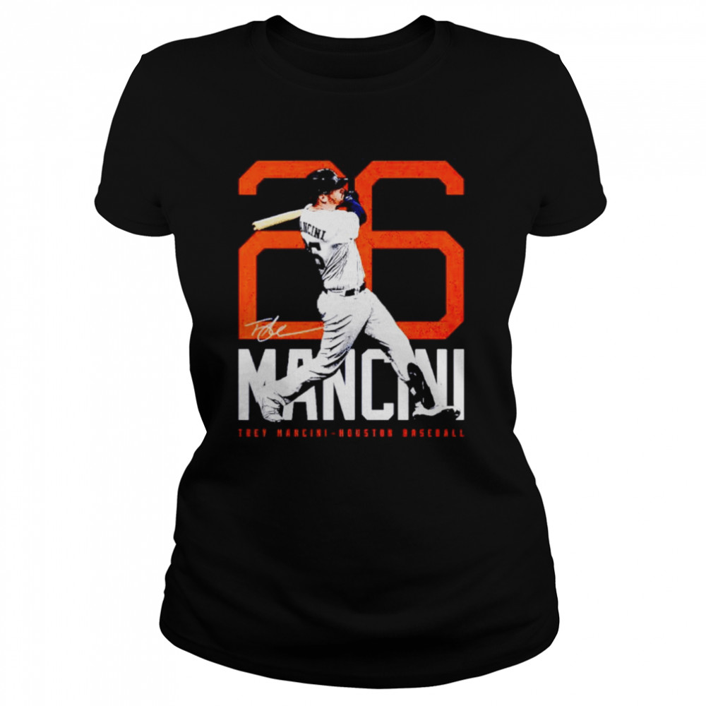 Trey Mancini Houston Astros bold number signature shirt Classic Women's T-shirt