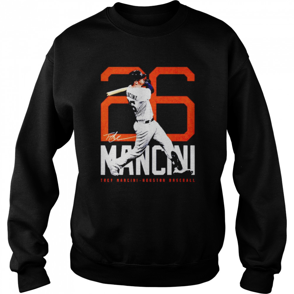 Trey Mancini Houston Astros bold number signature shirt Unisex Sweatshirt