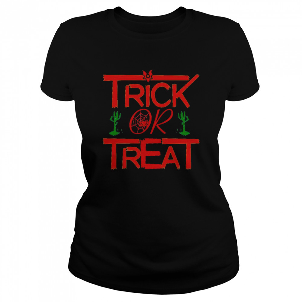 Trick or treat funny halloween spooky Halloween shirt Classic Women's T-shirt