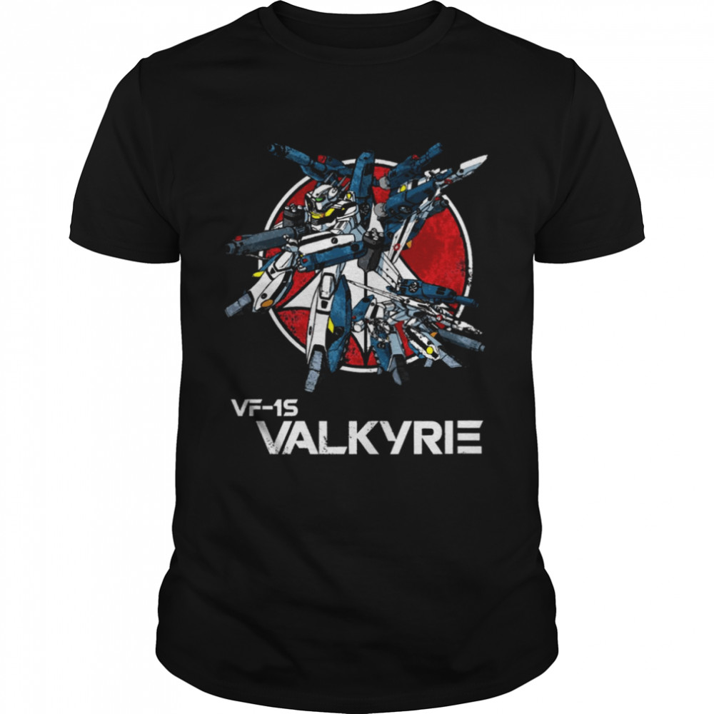 VF-1S Valkyrie Vintage Skull Squadron Macross shirt Classic Men's T-shirt