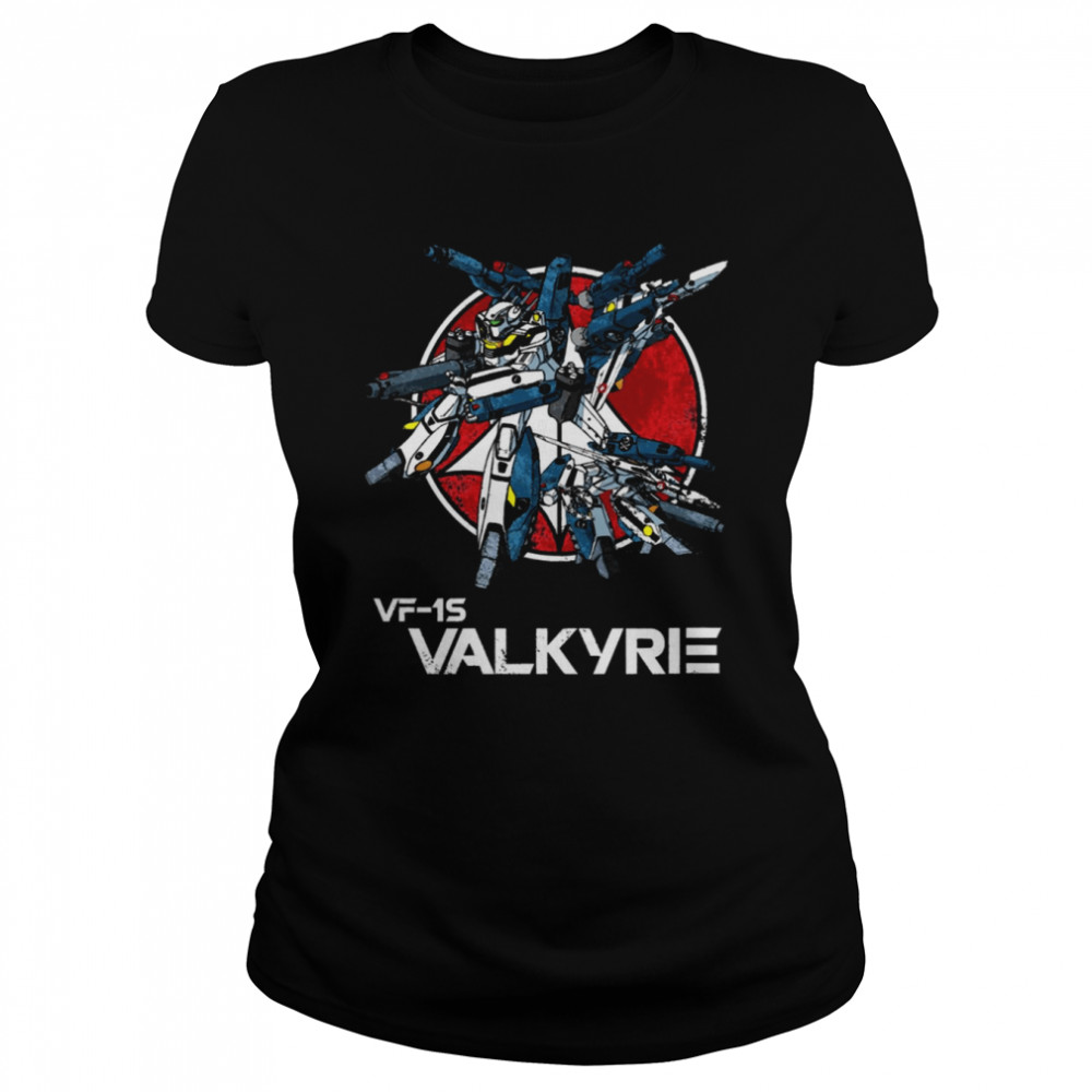 VF-1S Valkyrie Vintage Skull Squadron Macross shirt Classic Women's T-shirt