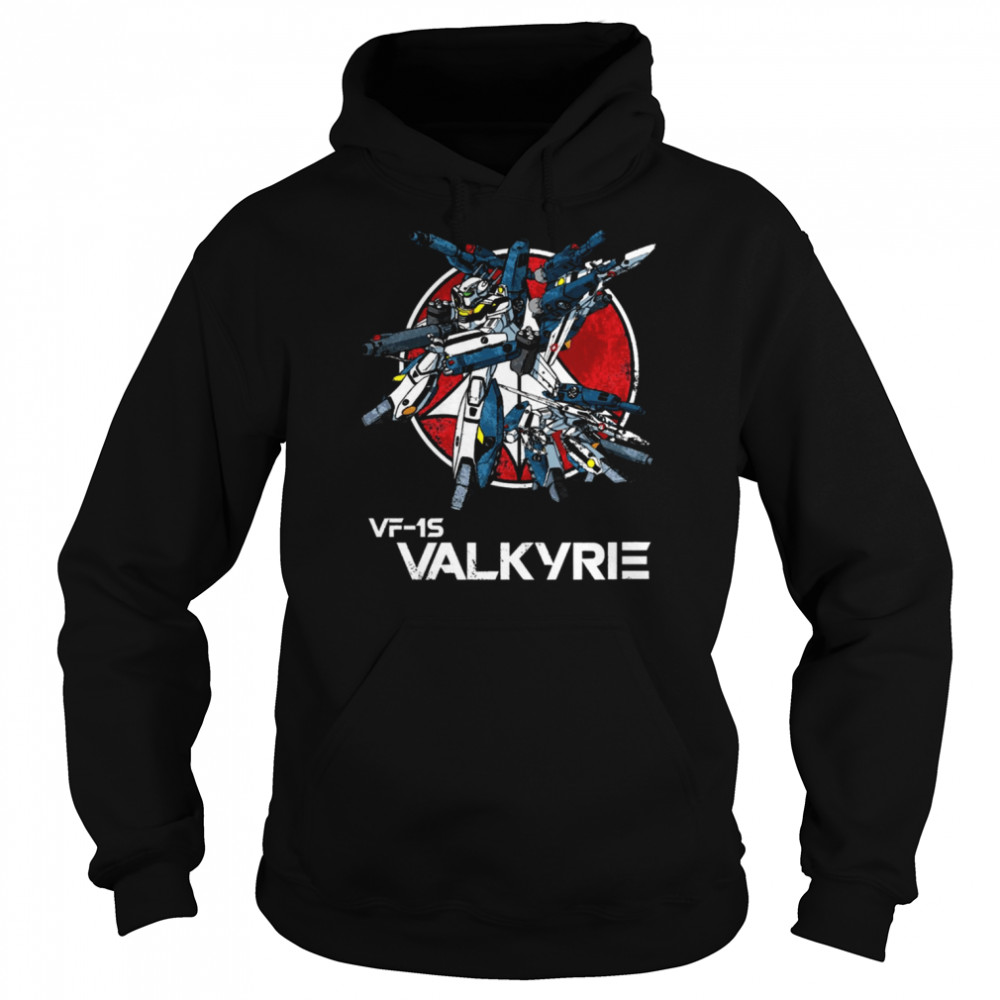 VF-1S Valkyrie Vintage Skull Squadron Macross shirt Unisex Hoodie