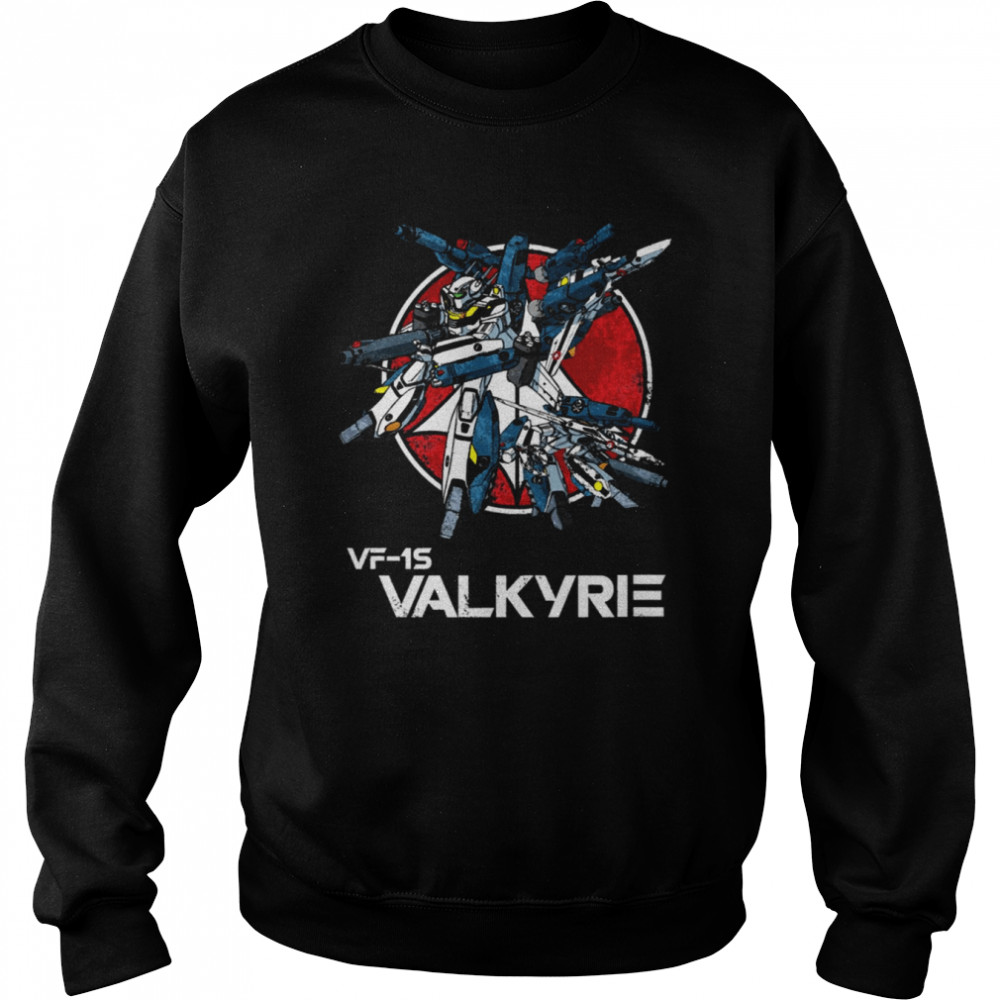 VF-1S Valkyrie Vintage Skull Squadron Macross shirt Unisex Sweatshirt