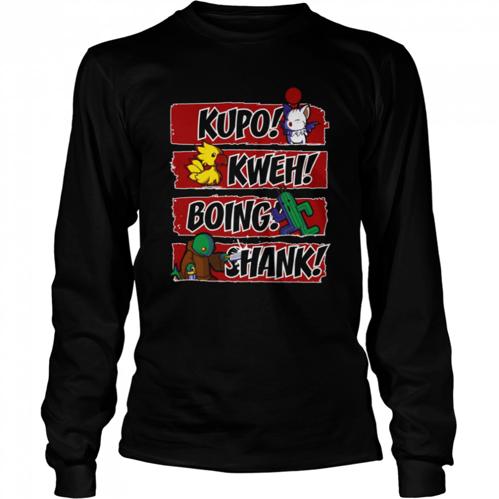 What Does The Tonberry Say Kupo Kweh Boing Shank Final Fantasy shirt Long Sleeved T-shirt