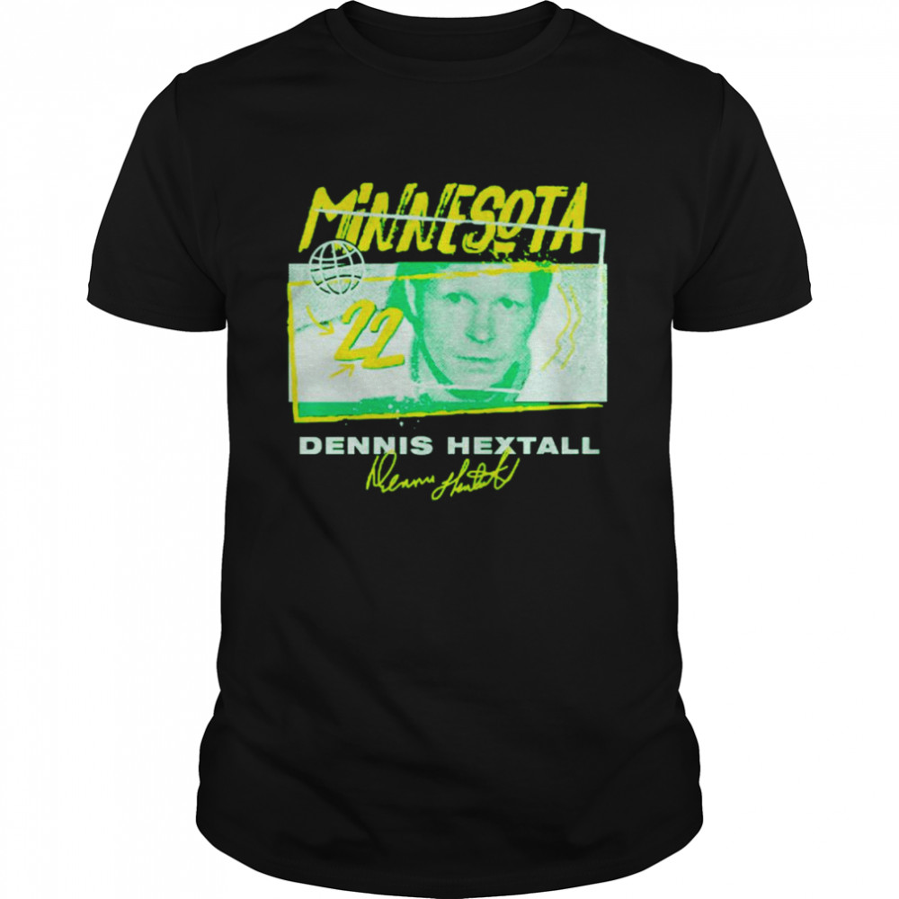 Dennis Hextall Minnesota North Stars tones signature shirt