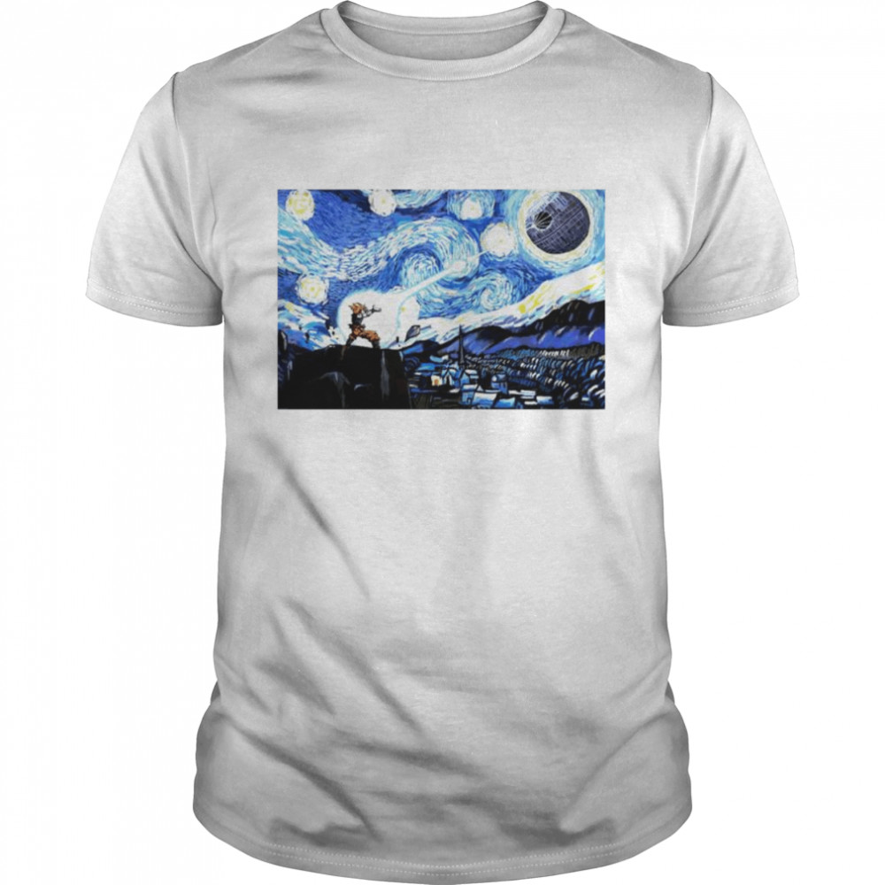 Goku vs Death Star The Starry Night shirt