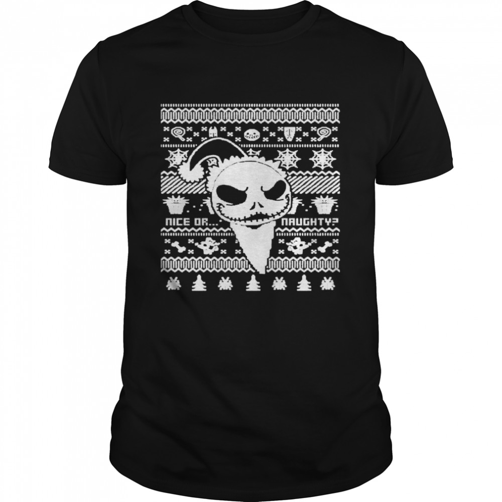 Jack Skellington merry nightmare nice or naughty shirt