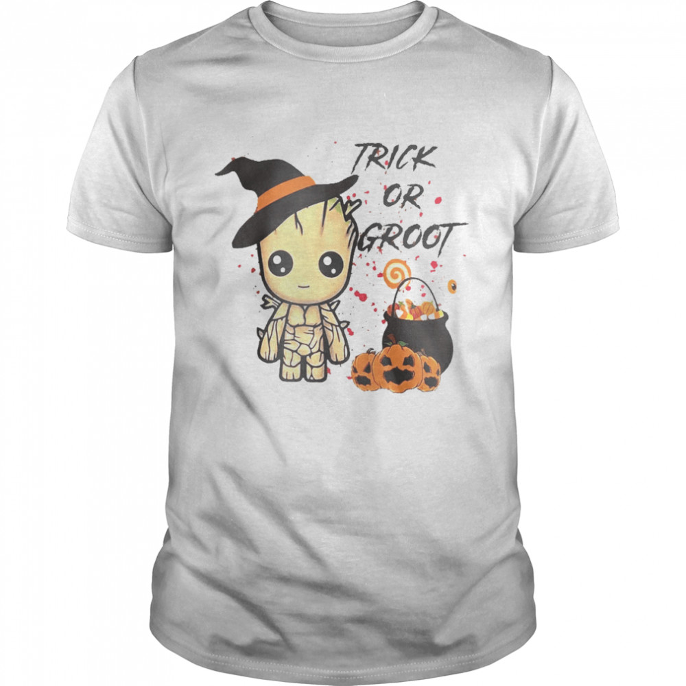 Marvel Groot Trick Or Treat Dance Poster Kid Adult Toddler Infant Disney Halloween shirt