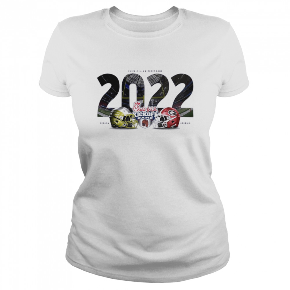 2022 Chick-fil-a Kickoff Game Georgia Bulldogs And Oregon Ducks  Classic Women's T-shirt