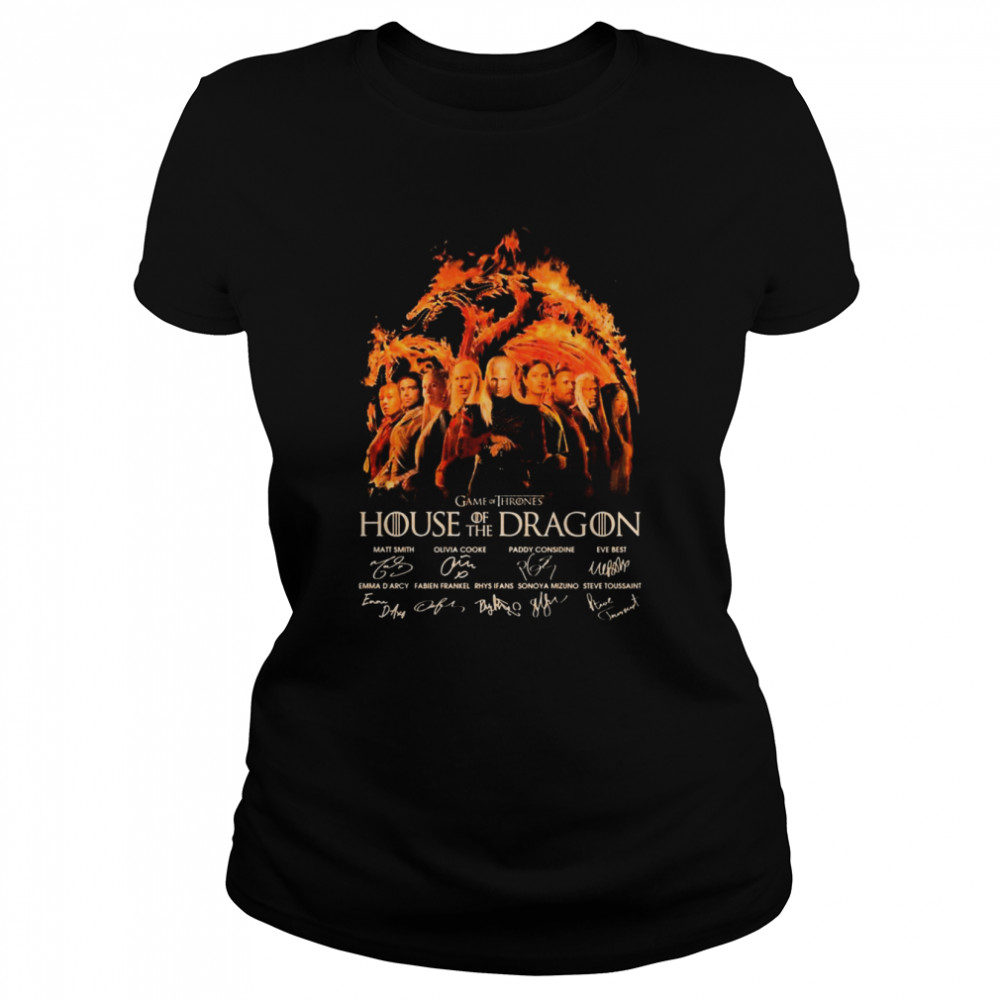 2022 house of the dragon game of thrones 2022 signatures shirt classic womens t shirt