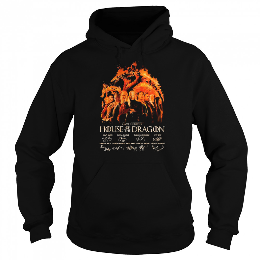 2022 house of the Dragon Game of Thrones 2022 signatures shirt Unisex Hoodie