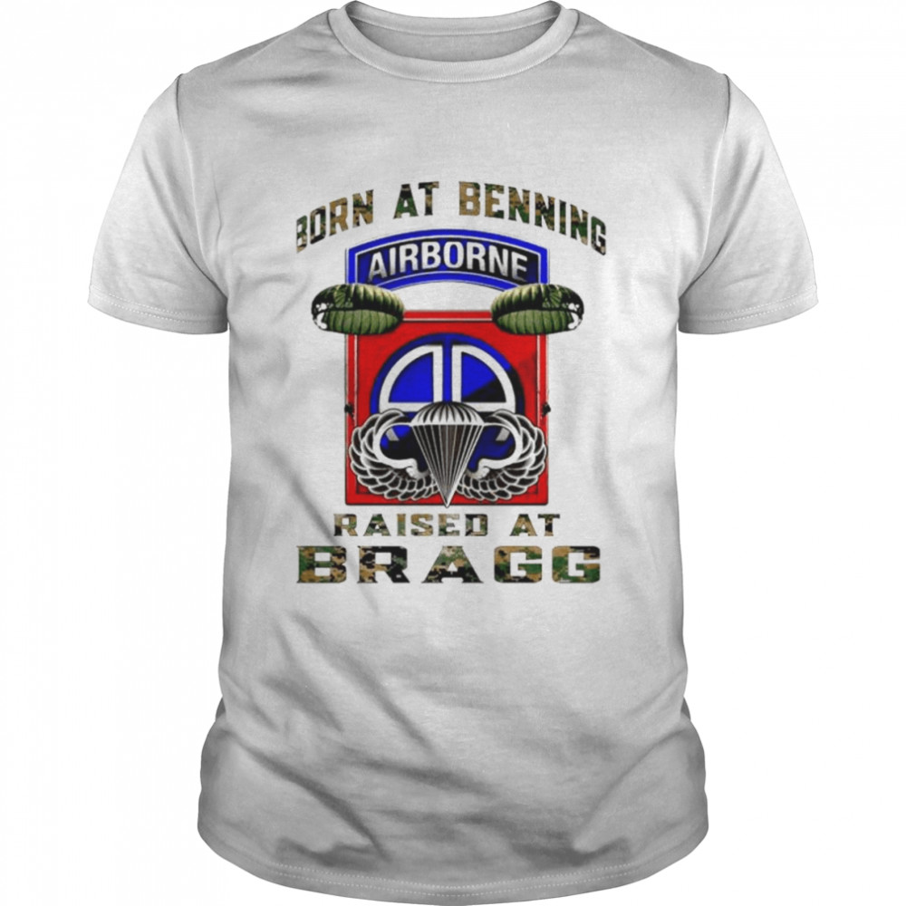 Airborne born at benning raised at bragg shirt Classic Men's T-shirt