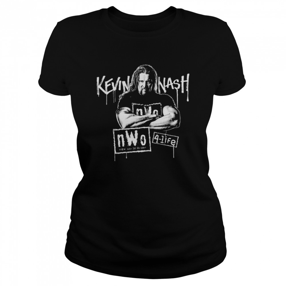 awesome kevin nash nwo 4 life classic womens t shirt