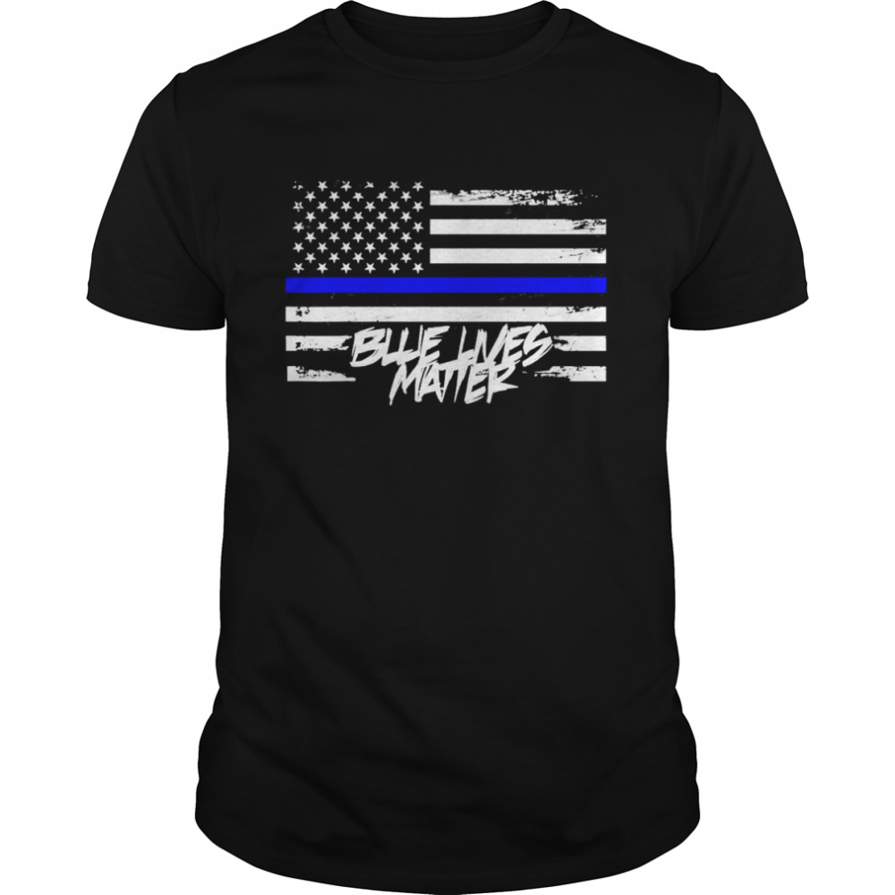 Blue Lives Matter Usa Flag Vintage Shirt