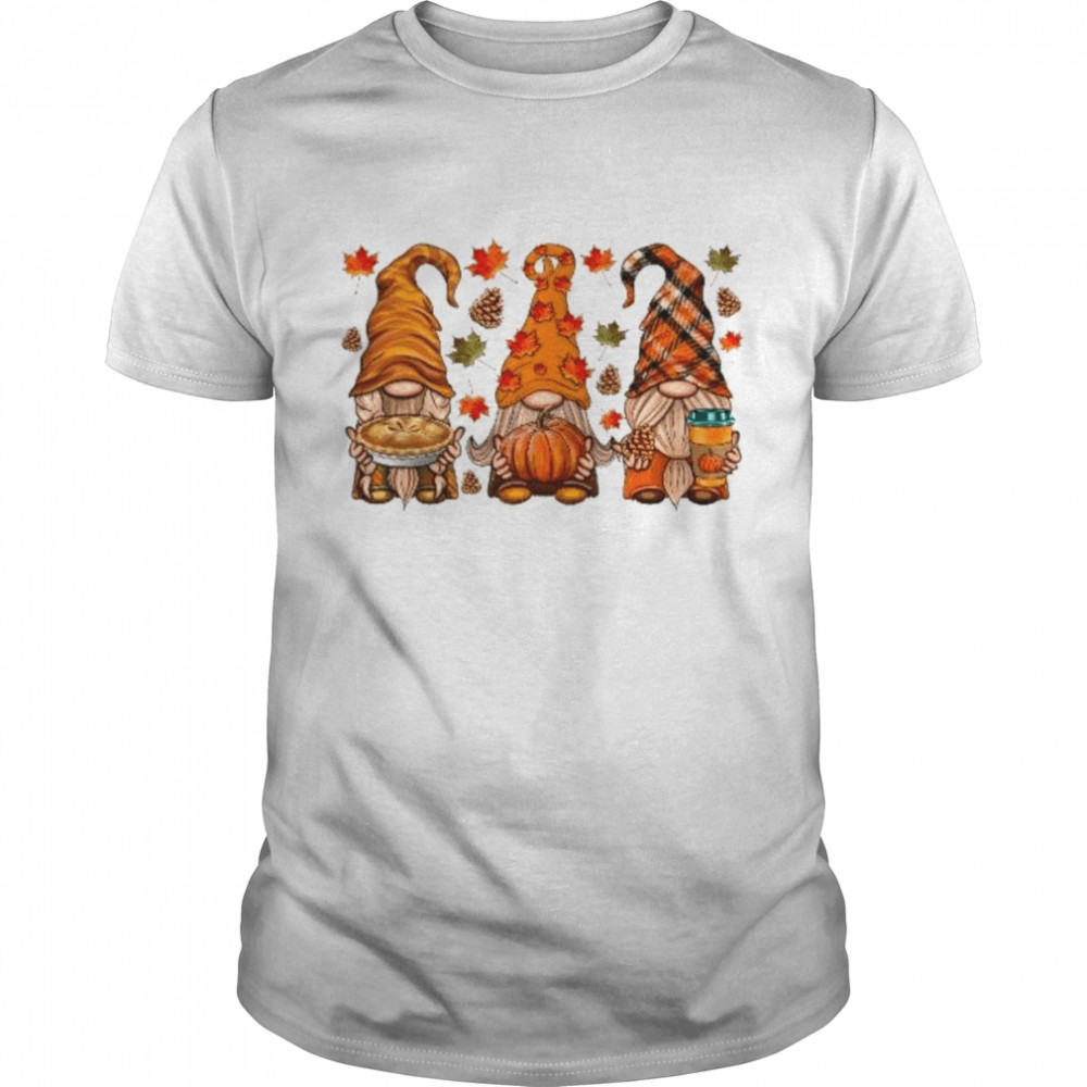 Fall Gnome Gnomes With Falling Leaves shirt