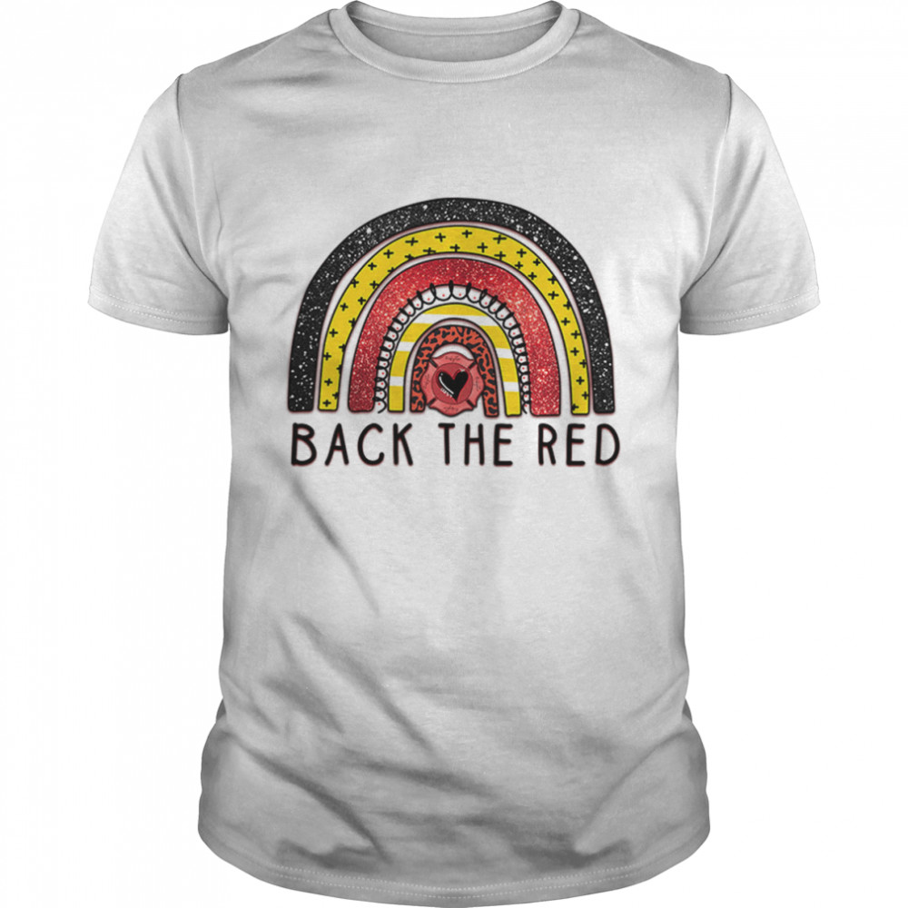 Firefighter Heart Back The Red Shirt