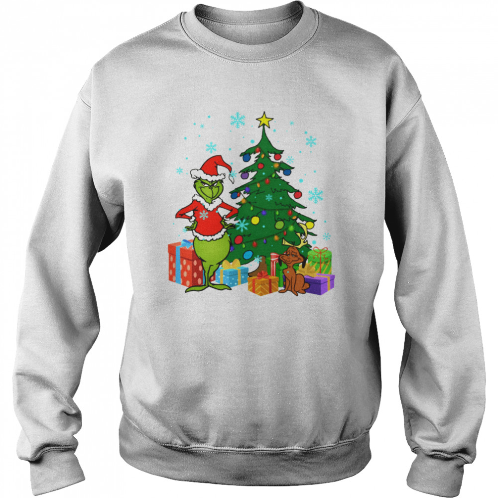 Grinch And Max Grinch Christmas shirt Unisex Sweatshirt