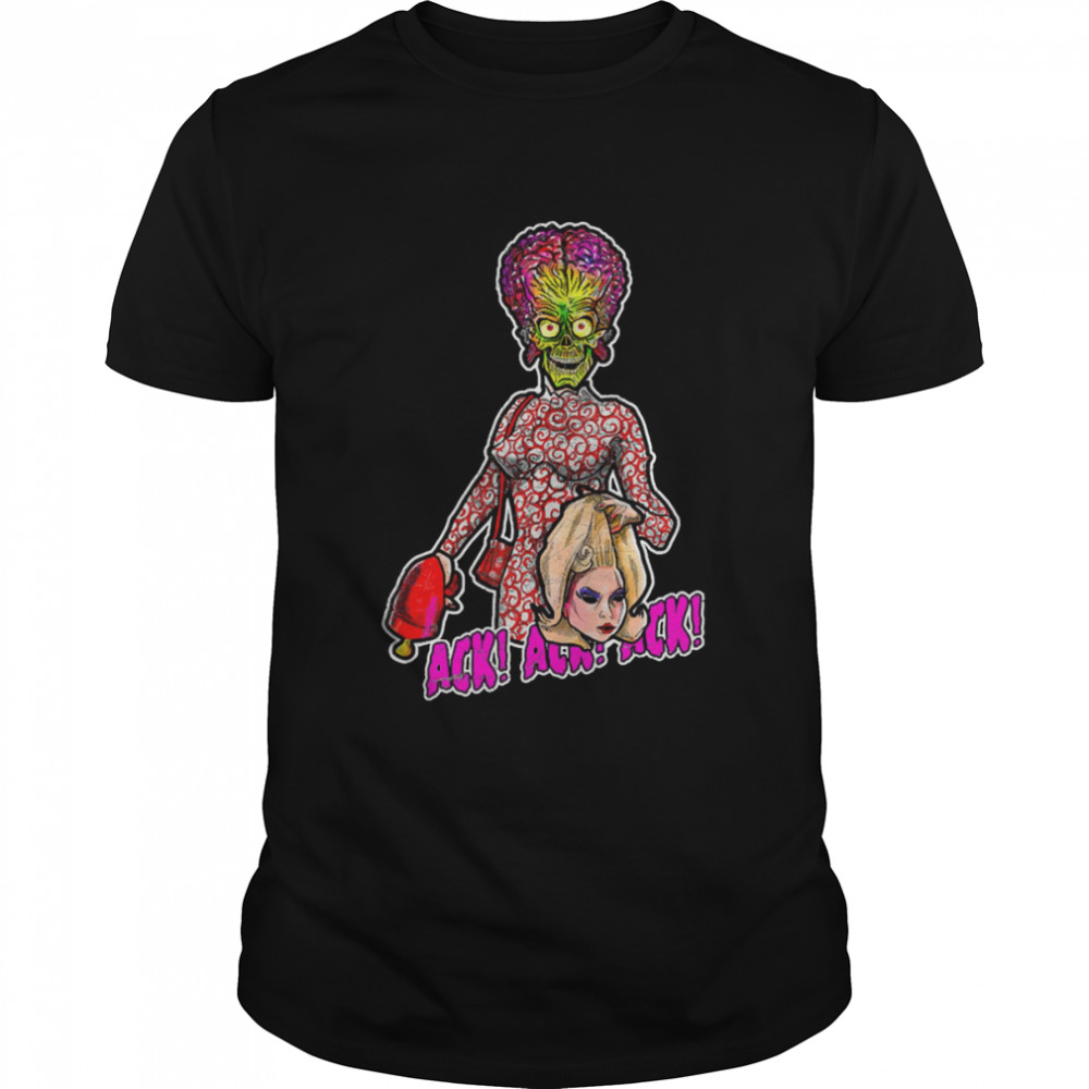 Horror Mars Attacks Holding A Head Shirt