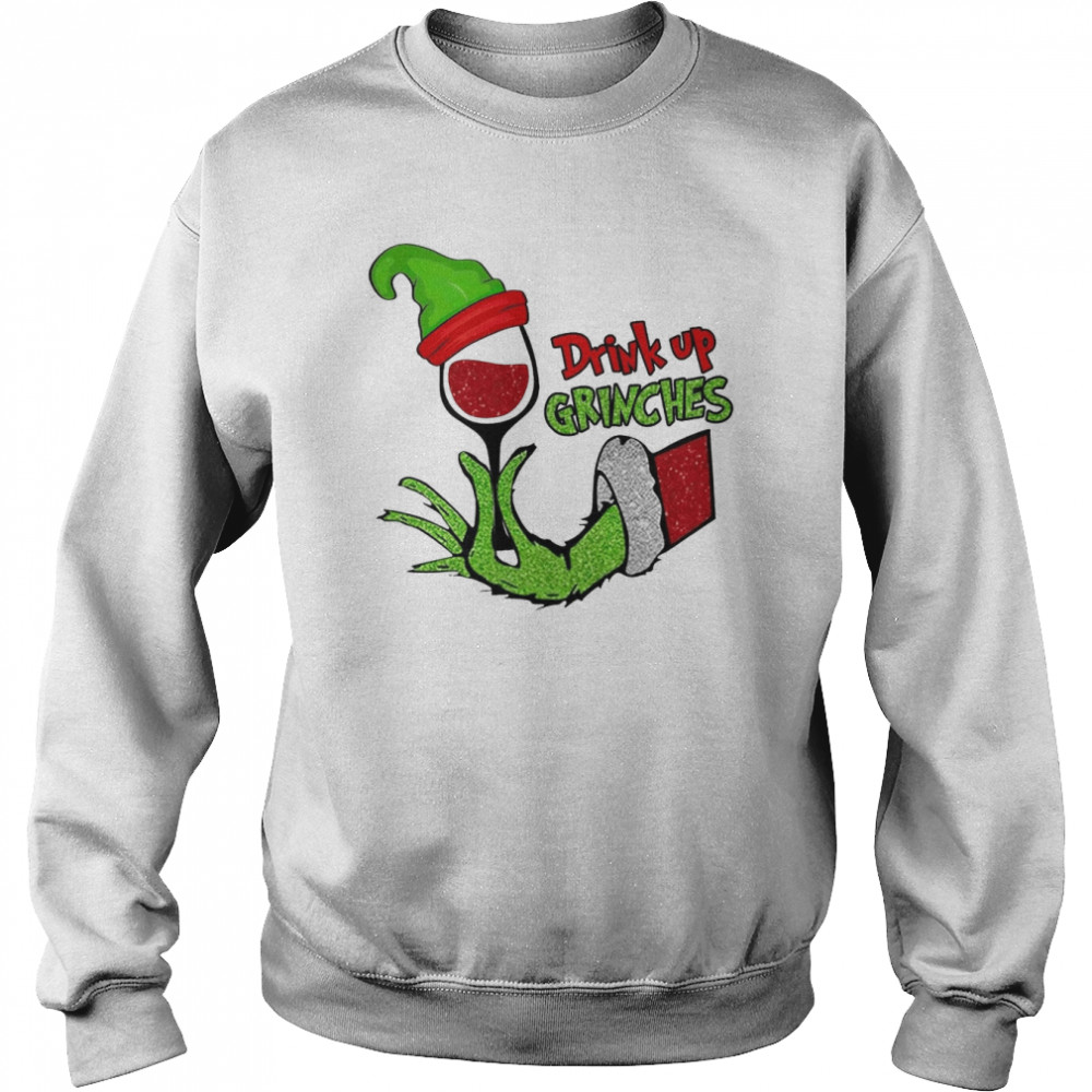 merry grinchmas drink up grinch christmas shirt unisex sweatshirt