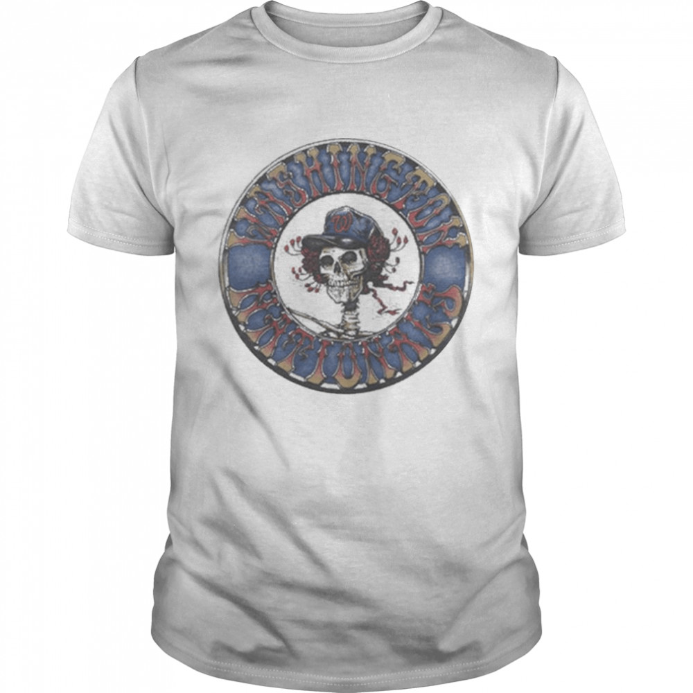 MLB x Grateful Dead x Nationals Skull Retro Nationals T- Classic Men's T-shirt