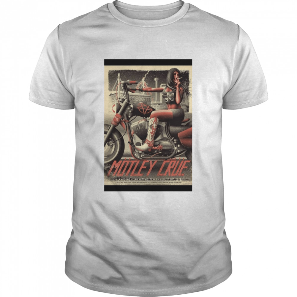 Motley Crue August 21 2022 Alamodome San Antonio Texas Poster shirt Classic Men's T-shirt