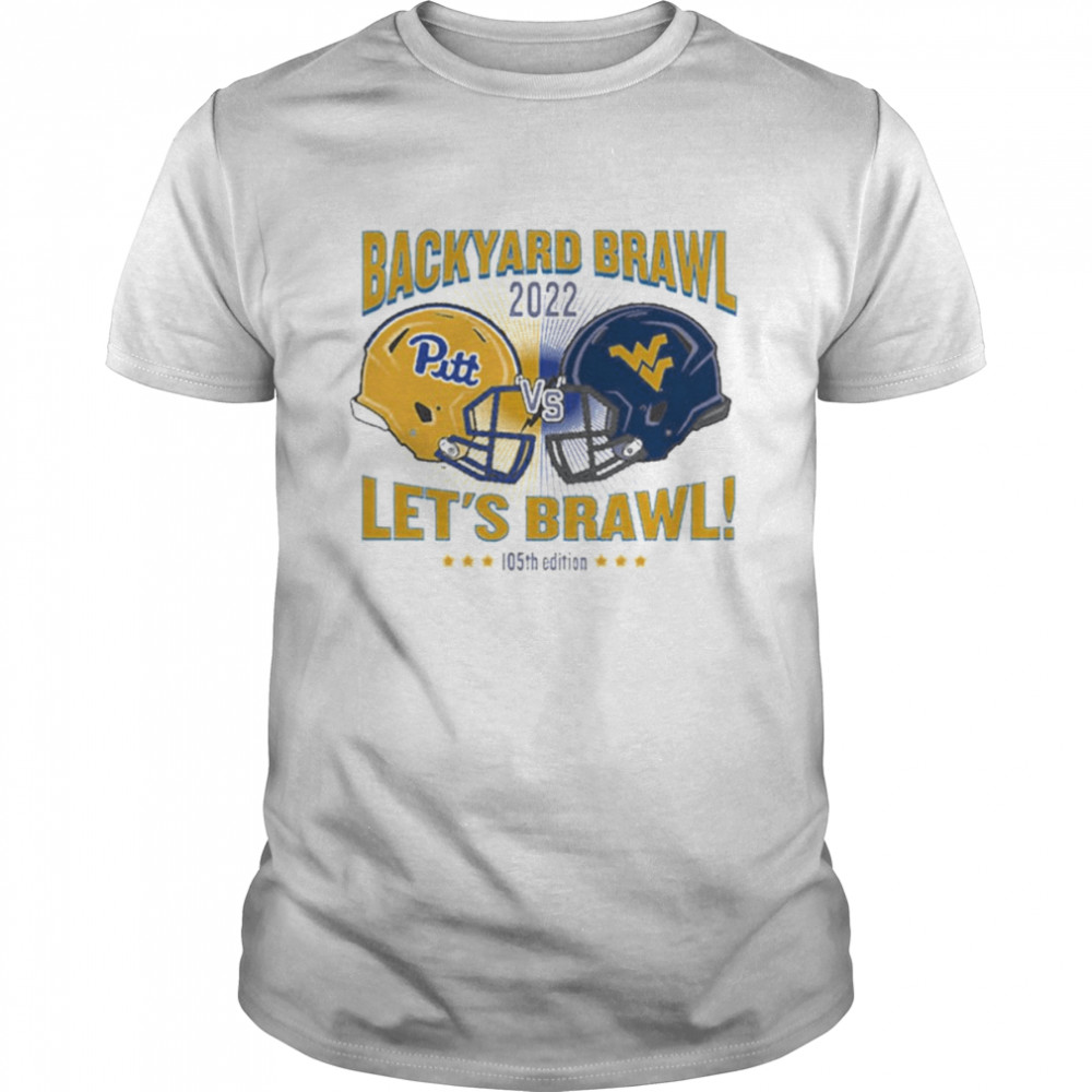 Pitt Panthers White 2022 Football Backyard Brawl 105th shirt Classic Men's T-shirt
