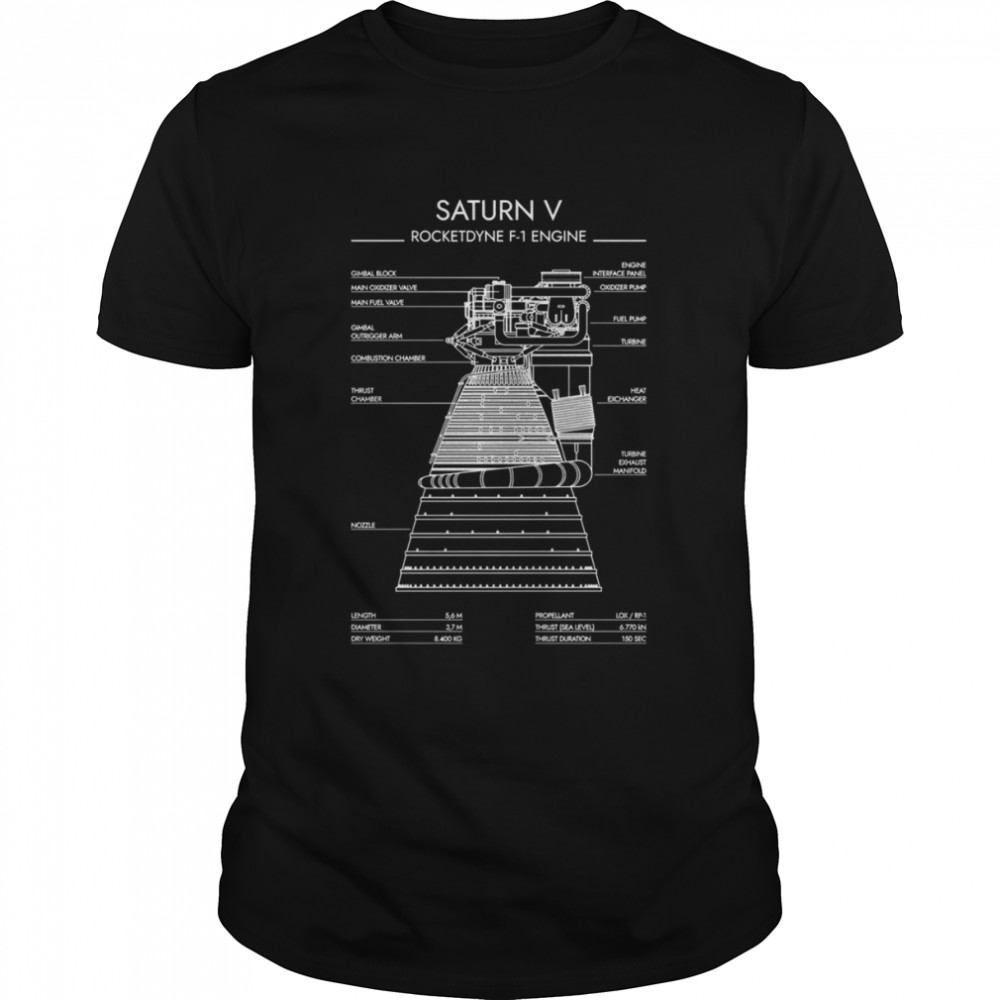 Rocketdyne F 1 Engine Saturn V Shirt