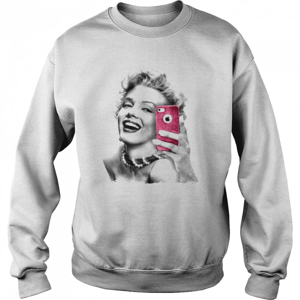 selfie marilyn meme shirt unisex sweatshirt