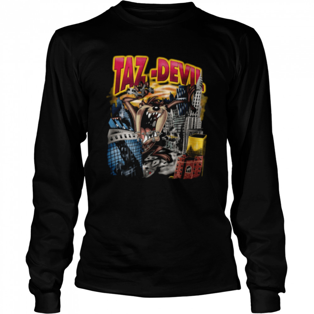 Taz Devil Graphic 90’s Retro Vintage Style shirt Long Sleeved T-shirt