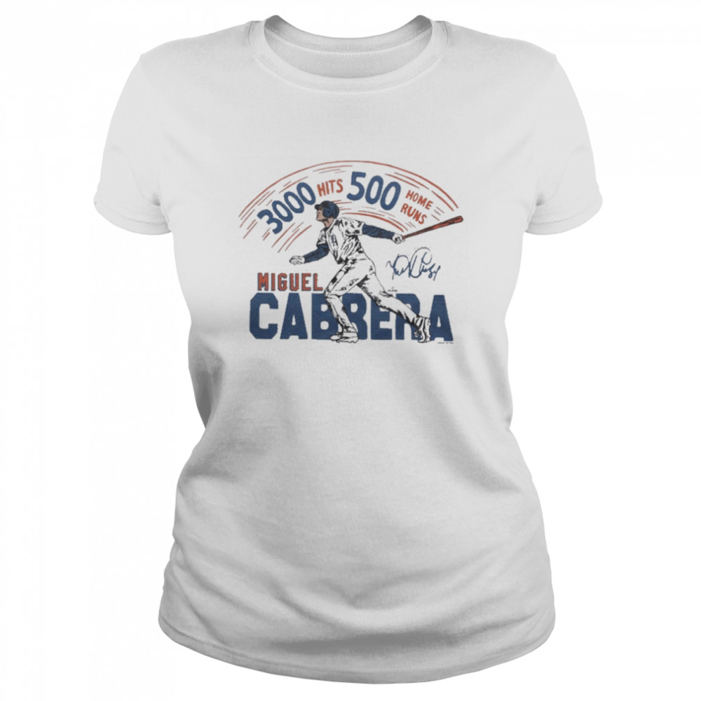 Tigers Miguel Cabrera Milestones Retro Detroit Tigers Player T- Classic Women's T-shirt
