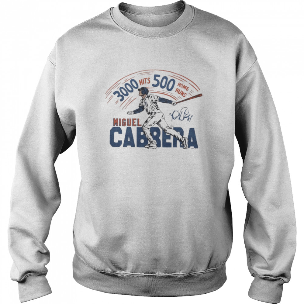 Tigers Miguel Cabrera Milestones Retro Detroit Tigers Player T- Unisex Sweatshirt