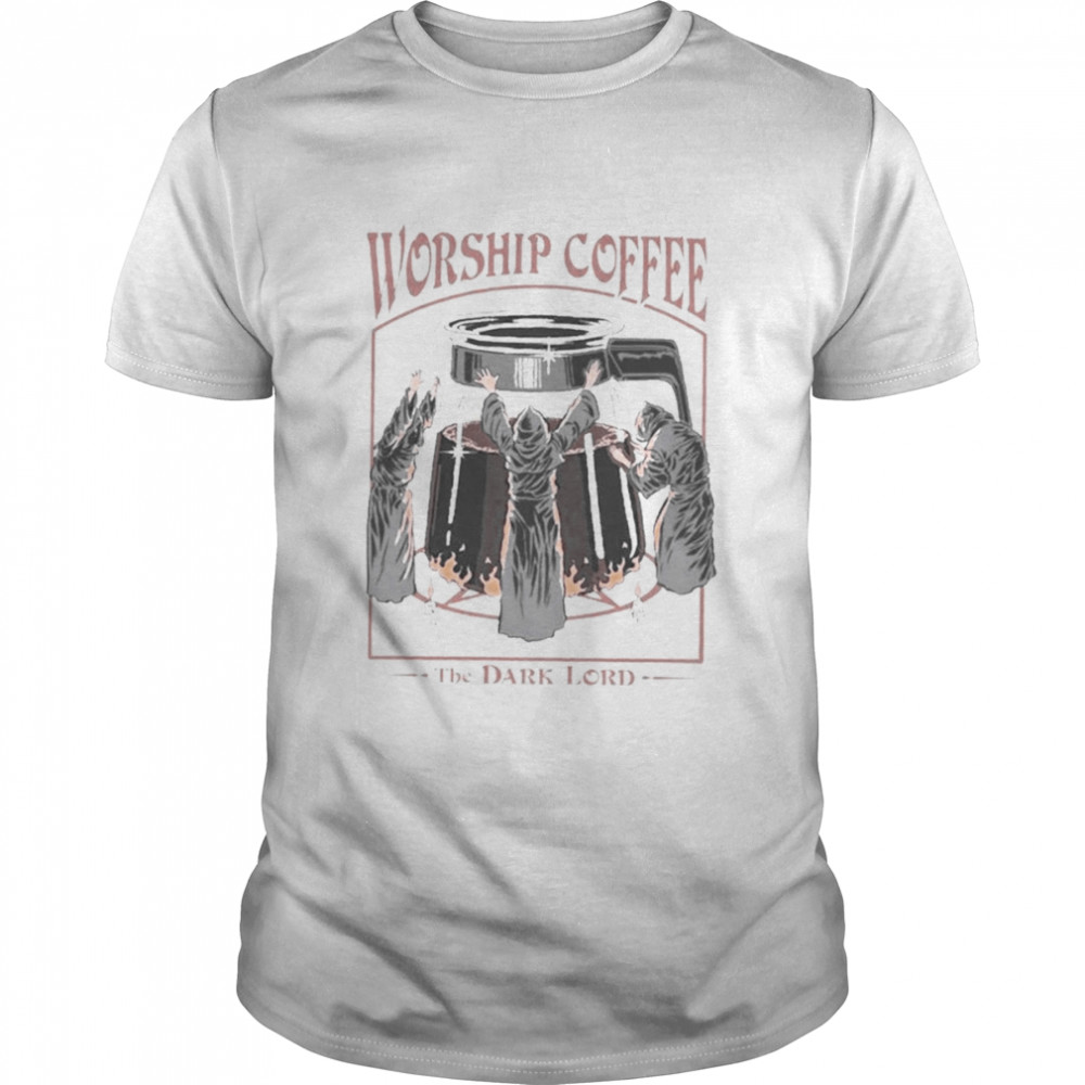 Top Worship Coffee The Dark Lord Halloween  Classic Men's T-shirt