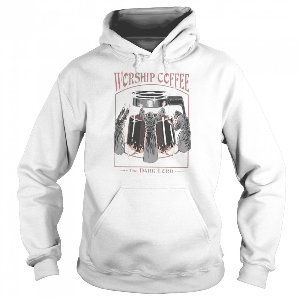 top worship coffee the dark lord halloween unisex hoodie