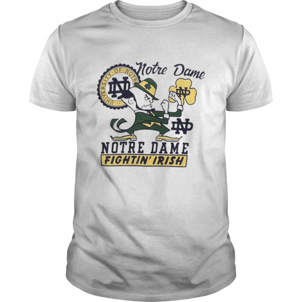 Vintage Ncaa Notre Dame Mascot Logo shirt Classic Men's T-shirt