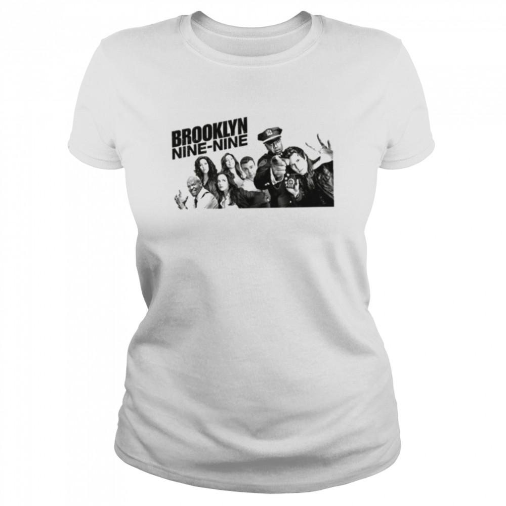 black and white art brooklyn nine nine shirt classic womens t shirt