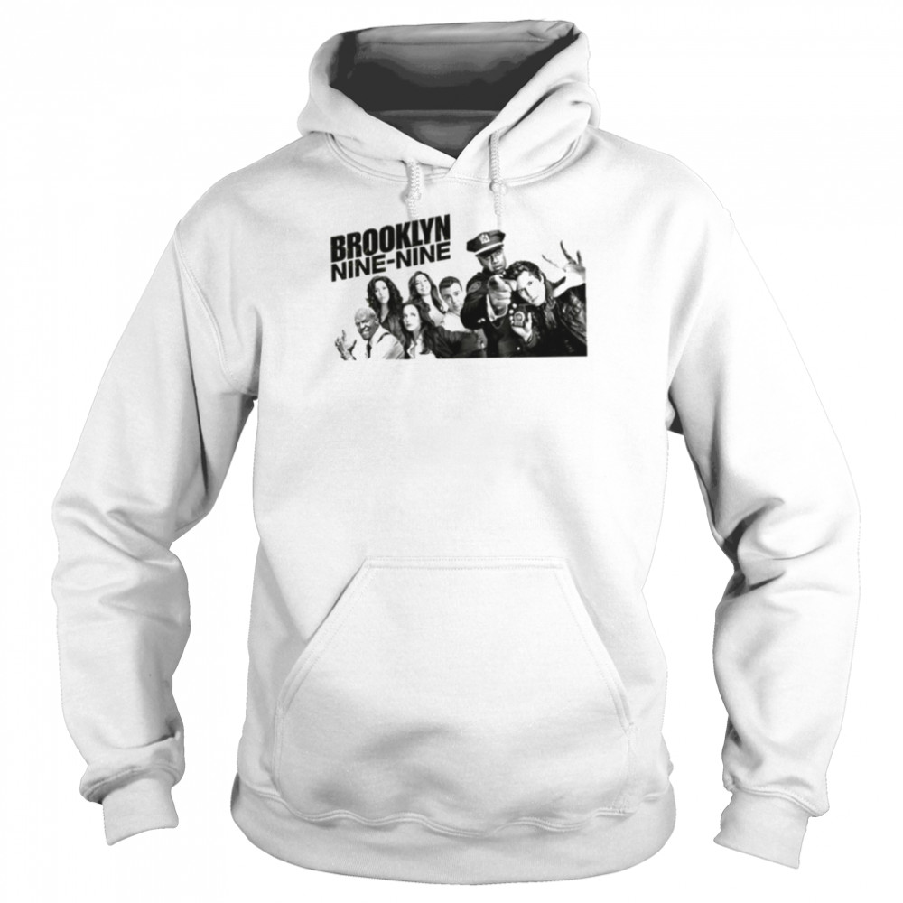 black and white art brooklyn nine nine shirt unisex hoodie