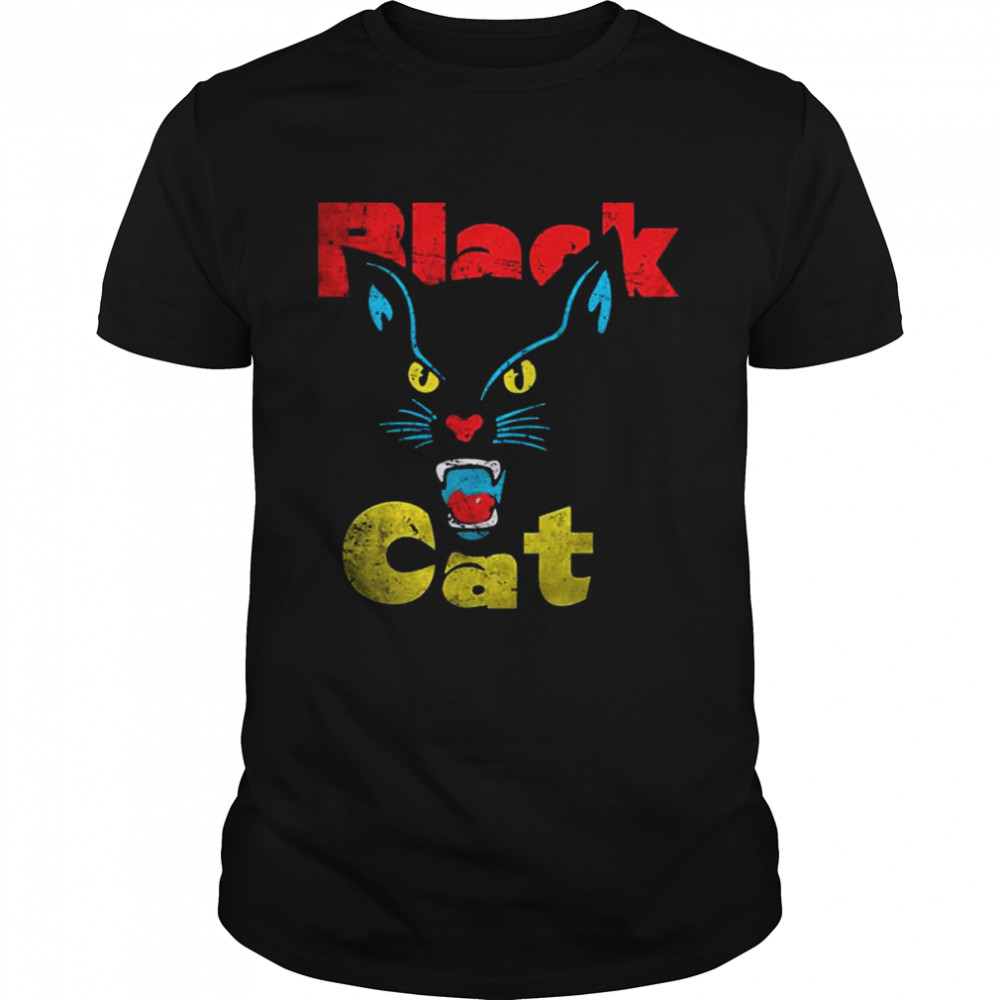 Black Cat Retro Halloween Spooky Night shirt