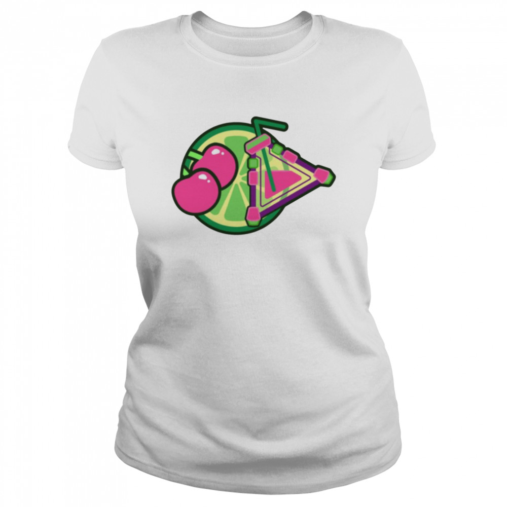 cherry limeade logo splatoon shirt classic womens t shirt