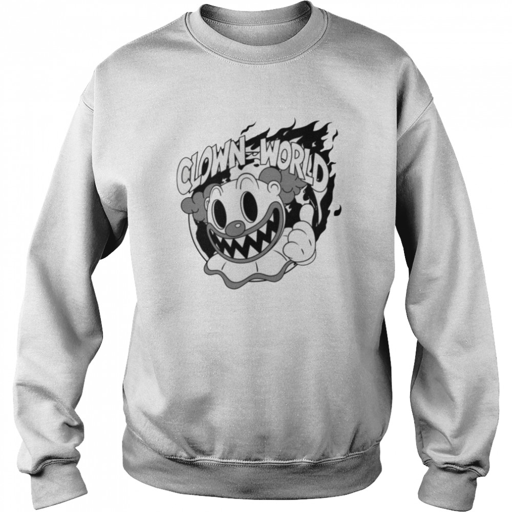Clown World Black And White Halloween Spooky Night shirt Unisex Sweatshirt