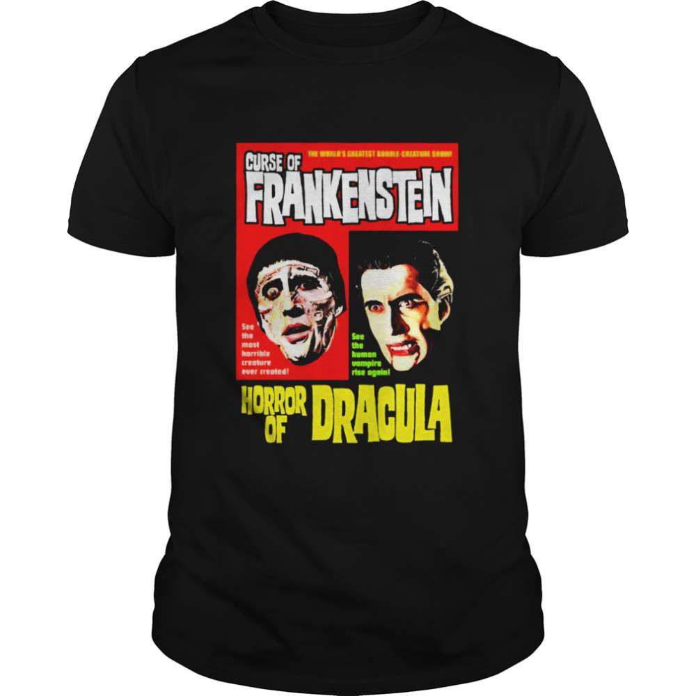 Curse Of Frankenstein Horror Of Dracula Halloween Spooky Night shirt