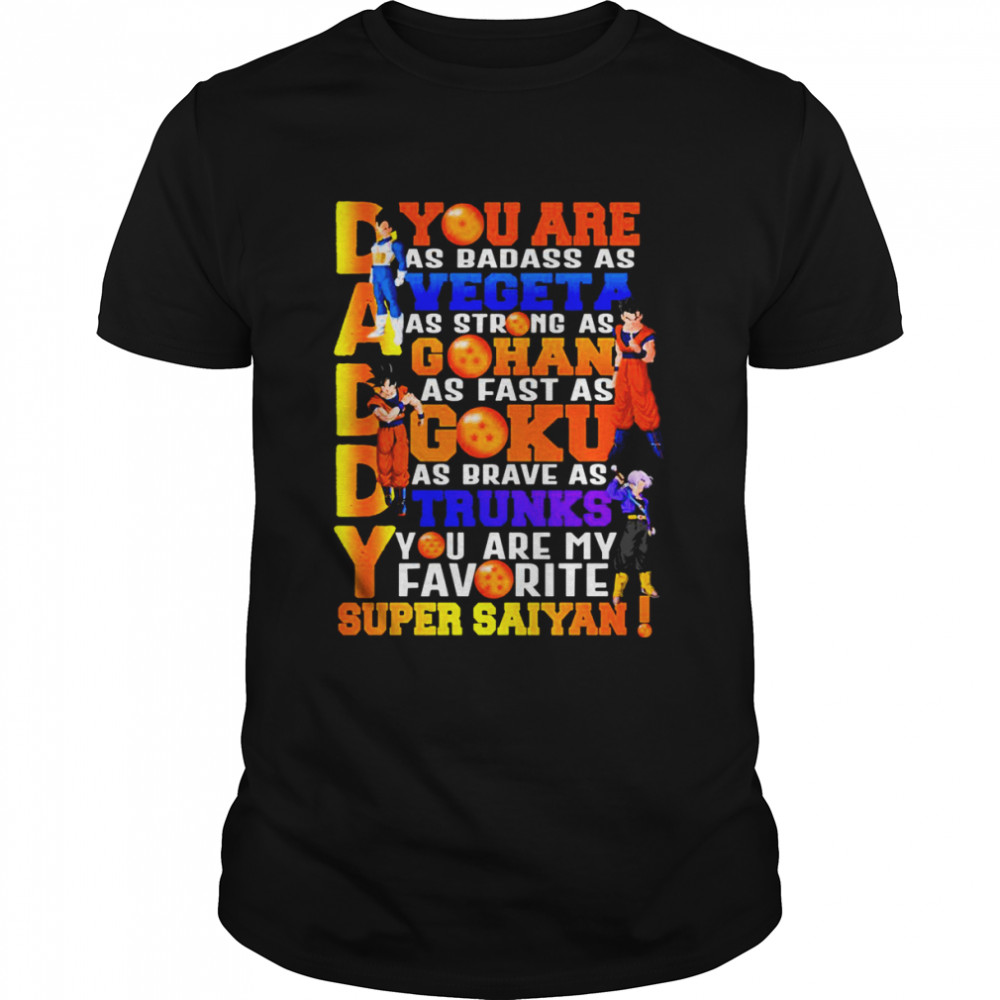 Daddy Is Strong As Super Saiyan Anime Classic Fans shirt